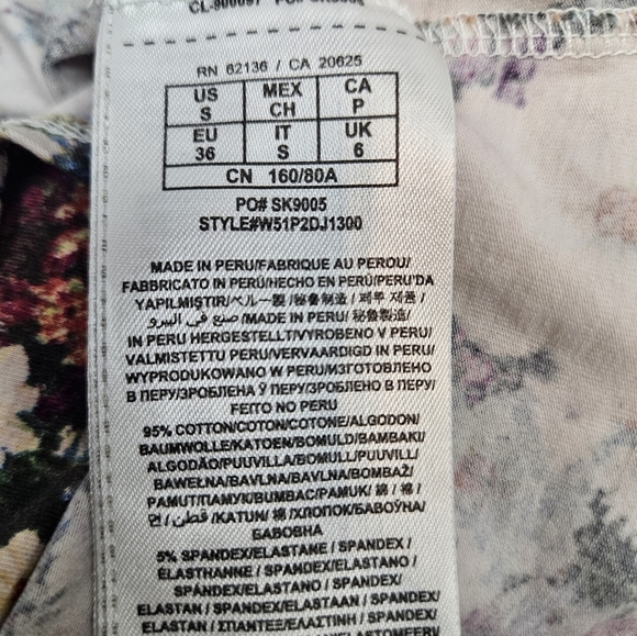 Guess Y2K Floral Faux Wrap Crop Top Short Sleeve‎ Size Small Women's R47 - Picture 6 of 7